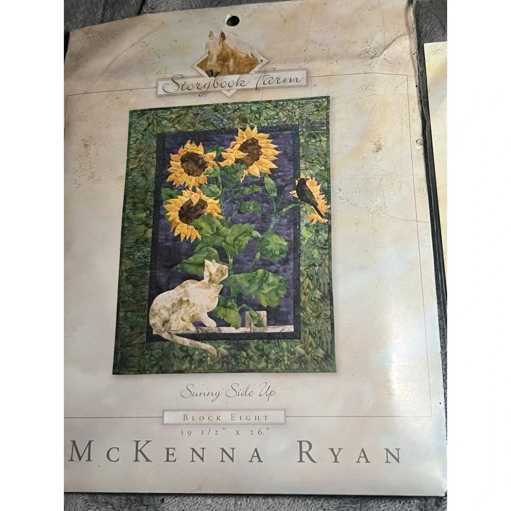 McKenna Ryan Quilt Patterns Lot Storybook Farm Back on the Farm 3 Blocks Cat